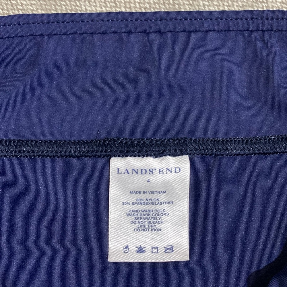 Lands’ End Navy Blue Tummy Control High Waist Bikini Bottom 4 NWOT - Picture 6 of 8